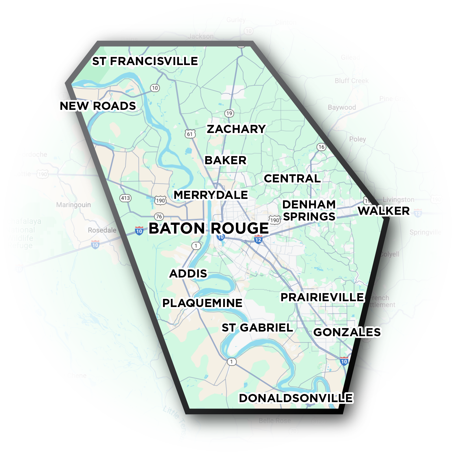 Service area map